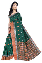 Purple Kanjeevaram Cotton Silk Saree with Big Zari Border | Party Wear Zari Woven Saree with Running Blouse